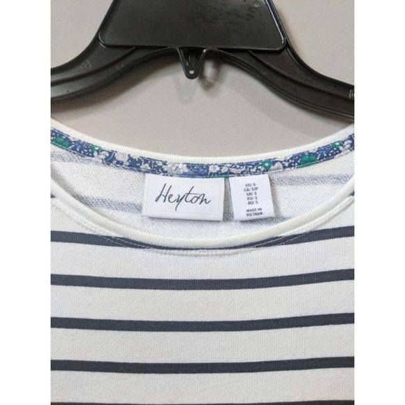 HEYTON Striped Dress with Floral Details Sz Small - Picture 3 of 5